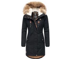 Winterjacke RAGWEAR "Tawny", Damen, Gr. XL (42), grau (ash), Außenmaterial: 65% Polyester, 35% Baumwolle. Innenfutter: 100% Polyester. Wattierung: 100% Polyester, tailliert ca. Mitte Oberschenkel, mit