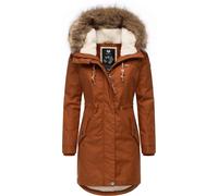 Ragwear Damen Wintermantel Warmer Parka lang mit abnehmbarem Kunstfell Tawny Intl Cinnamon22 Gr. XXL