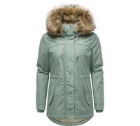 Winterjacke mit abnehmbarem Kunstfell "Tawny Short YOUMODO" Dusty Green 5XL