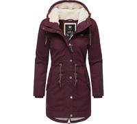 Ragwear Damen Wintermantel Warmer Parka lang mit Kapuze YM-Canny Wine Red22 Gr. XXL