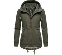 Kurzer Wasserdichter Wintermantel mit Kapuze "YM-Danka" Dark Olive22 XL