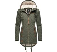 Winterjacke RAGWEAR "Zuzka Winter", Damen, Gr. 4XL (48), grün (flaschengrün), Außenmaterial: 100% Polyester. Innenfutter: 100% Polyester. Wattierung: 100% Polyester, tailliert Po-bedeckend, mit Knopf