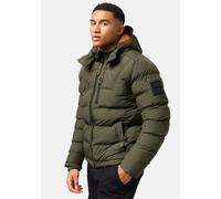 STONE HARBOUR Herren warme Winter Steppjacke mit Kapuze Arvidoo Olive Gr. M