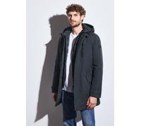 Winterjacke STREET ONE MEN, Herren, Gr. L (42), nightwalk blau, Web, Obermaterial: 73% Baumwolle, 27% Polyester; Kapuze: 100% Nylon; Futter: 100% Polyester, unifarben, comfort fit normal, ohne Ausschn