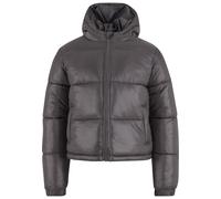 Winterjacke URBAN CLASSICS "Urban Classics Boys Shiny Puffer Jacket With Hood", Mädchen, Gr. 122/128, magnet, 100% Nylon, unifarben, normal, ohne Ausschnitt, Jacken Winterjacke (81481908-122) magnet