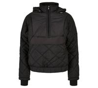 Urban Classics Damen Jacke Ladies Oversized Diamond Quilted Pull Over Jacket black L