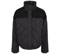 Winterjacke URBAN CLASSICS "Urban Classics Damen", Damen, Gr. M, schwarz, 100% Polyester, unifarben, oversize, amerikanischer Ausschnitt, Jacken Winterjacke (84678615-M) schwarz