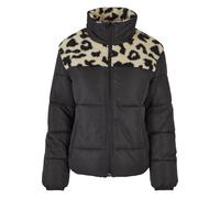 Urban Classics Damen TB5439-Ladies AOP Sherpa Mixed Puffer Jacket Jacke, Black/sandleo, S