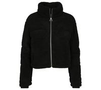 Winterjacke URBAN CLASSICS "Urban Classics Damen Ladies Boxy Sherpa Puffer Jacket", Damen, Gr. XS, schwarz, 100% Polyester, unifarben, normal, amerikanischer Ausschnitt, Jacken Winterjacke (94454222-X
