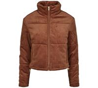 Winterjacke URBAN CLASSICS "Urban Classics Damen Ladies Corduroy Puffer Jacket", Damen, Gr. 3XL, toffee, 100% Baumwolle, unifarben, normal, amerikanischer Ausschnitt, Jacken Winterjacke (89983043-XXXL
