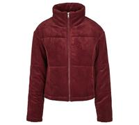 Winterjacke URBAN CLASSICS "Urban Classics Damen Ladies Corduroy Puffer Jacket", Damen, Gr. 5XL, rot (burgundy), 100% Baumwolle, unifarben, normal, amerikanischer Ausschnitt, Jacken Winterjacke (11222