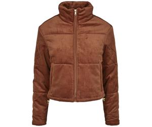 Winterjacke URBAN CLASSICS "Urban Classics Damen Ladies Corduroy Puffer Jacket", Damen, Gr. XS, toffee, 100% Baumwolle, unifarben, normal, amerikanischer Ausschnitt, Jacken Winterjacke (89983043-XS) t