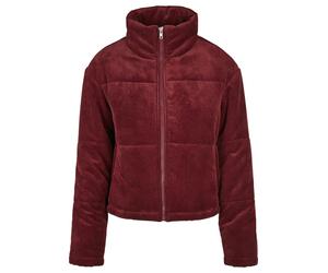 Winterjacke URBAN CLASSICS "Urban Classics Damen Ladies Corduroy Puffer Jacket", Damen, Gr. XXL, burgundy, 100% Baumwolle, unifarben, normal, amerikanischer Ausschnitt, Jacken Winterjacke (11222625-XX