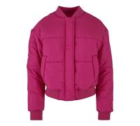 Winterjacke URBAN CLASSICS "Urban Classics Damen Ladies Puffer Blouson", Damen, Gr. XS, pink (hibiskuspink), 100% Polyester, unifarben, normal, V-Ausschnitt, Jacken Winterjacke (59290161-XS) hibiskusp