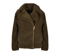 Urban Classics Ladies Sherpa Biker Jacket in Gr. M in Olive