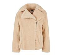 Urban Classics Ladies Sherpa Biker Jacket in Gr. M in Beige