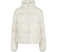 Winterjacke URBAN CLASSICS "Urban Classics Damen Ladies Short Peached Puffer Jacket", Damen, Gr. XL, sandweiß, 100% Polyester, unifarben, loose fit, amerikanischer Ausschnitt, Jacken Winterjacke (4826