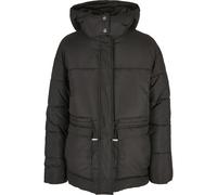 Winterjacke URBAN CLASSICS "Urban Classics Damen Ladies Waisted Puffer Jacket", Damen, Gr. S, schwarz, 100% Nylon, unifarben, casual, oversize, ohne Ausschnitt, Langarm, Jacken (45293161-S) schwarz