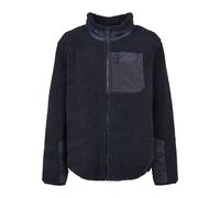 Winterjacke URBAN CLASSICS "Urban Classics Herren Boys Sherpa Jacket", Mädchen, Gr. 110/116, midnightnavy, 100% Polyester, mehrfarbig, normal, amerikanischer Ausschnitt, Jacken Winterjacke (78868740-1
