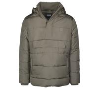 Winterjacke URBAN CLASSICS "Urban Classics Herren Pull Over Puffer Jacket", Herren, Gr. S, braun (schwarzolive), 100% Polyester, unifarben, normal, ohne Ausschnitt, Jacken Winterjacke (27943538-S) sch