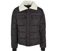 Urban Classics Sherpa Collar Padded Shirt Jacket in Gr. XL in Schwarz