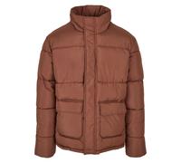 Winterjacke URBAN CLASSICS "Urban Classics Herren Short Puffer Jacket", Herren, Gr. XL, braun (bark), 100% Polyester, unifarben, klassisch, normal, amerikanischer Ausschnitt, Jacken (29244065-XL) bark