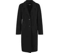 Winterjacke URBAN CLASSICS "Urban Classics Ladies Basic Coat", Damen, Gr. XS, schwarz, 100% Polyester, unifarben, normal, amerikanischer Ausschnitt, Jacken Winterjacke (63022643-XS) schwarz