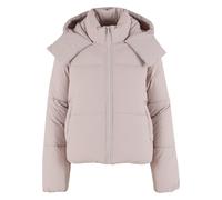Winterjacke URBAN CLASSICS "Urban Classics Ladies Hooded Collar Puffer Jacket", Damen, Gr. XL, cloud, 100% Polyester, unifarben, normal, ohne Ausschnitt, Jacken Winterjacke (63006253-XL) cloud