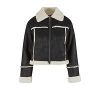 Urban Classics Ladies Shearling Übergangsjacke in Gr. M in Schwarz