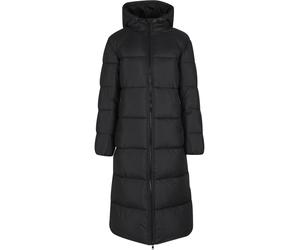 Winterjacke URBAN CLASSICS "Urban Classics Ladies Ultra Long Coat", Damen, Gr. XS, schwarz, 100% Polyester, unifarben, oversize, amerikanischer Ausschnitt, Jacken Winterjacke (91953617-XS) schwarz