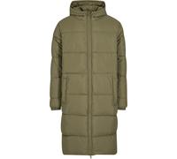 Winterjacke URBAN CLASSICS "Urban Classics Mens Long Puffer Coat", Herren, Gr. S, grün (tiniolive), 100% Polyester, unifarben, normal, ohne Ausschnitt, Jacken Winterjacke (40652224-S) tiniolive