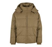 Winterjacke URBAN CLASSICS "Urban Classics Puffer Jacket With Flap Hood", Herren, Gr. 4XL, tiniolive, 100% Polyester, mehrfarbig, normal, ohne Ausschnitt, Jacken Winterjacke (66743310-4XL)