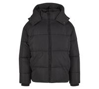 Urban Classics Winterjacke Puffer Jacket With Flap Hood, Herren M, Schwarz, 100% Polyester