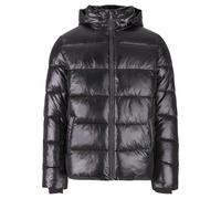 Winterjacke URBAN CLASSICS "Urban Classics Recycled Zip neck Puffer Jacket", Herren, Gr. 5XL, schwarz, 100% Polyamid, unifarben, normal, hoch geschlossener Ausschnitt, Jacken Winterjacke (53519445-5XL