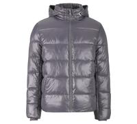 Winterjacke URBAN CLASSICS "Urban Classics Recycled Zip neck Puffer Jacket", Herren, Gr. S, schwarzstone, 100% Polyamid, unifarben, normal, hoch geschlossener Ausschnitt, Jacken Winterjacke (79967447-