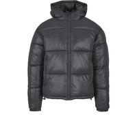 Winterjacke URBAN CLASSICS "Urban Classics Shiny Puffer Jacket With Hood", Herren, Gr. XL, magnet, 100% Recycled Polyamide/Nylon, unifarben, normal, ohne Ausschnitt, Jacken Winterjacke (74178808-XL) m