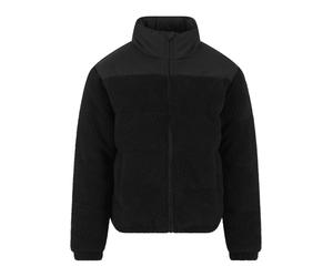 Winterjacke URBAN CLASSICS "Urban Classics Teddy Puffer Jacket", Herren, Gr. L, schwarz, 100% Polyester, mehrfarbig, normal, hoch geschlossener Ausschnitt, Jacken Winterjacke (34698206-L) schwarz