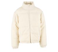 Winterjacke URBAN CLASSICS "Urban Classics Teddy Puffer Jacket", Herren, Gr. M, sandweiß, 100% Polyester, mehrfarbig, normal, hoch geschlossener Ausschnitt, Jacken Winterjacke (49257737-M) sandweiß