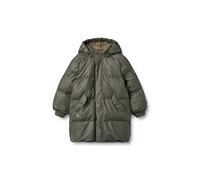 Winterjacke WHEAT "WHEAT PU Puffer Jacket Coast", Mädchen, Gr. 110, grün (winter forrest), 100% Polyester, unifarben, normal, ohne Ausschnitt, Jacken Winterjacke, winddicht (70171059-110) winter forre