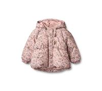 Winterjacke WHEAT "WHEAT Puffer Jacket Olga", Mädchen, Gr. 74, rose powder flowers, 100% Polyester, unifarben, normal, ohne Ausschnitt, Jacken Winterjacke, reflektierend (48604652-74) rose powder flow