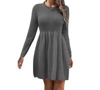 Winterkleidung Für Damen, Women'S Clothing, Strickkleid Winterkleid Herbst Freizeit Elegant Longpullover Minikleid Kleider Wintermode Pulloverkleid Langarm Strickkleider Pullover Kleid Winter