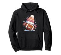 Winterliches Football Motiv mit Strickmütze Pullover Hoodie