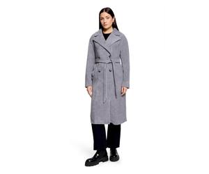 Wintermantel BETTY BARCLAY "Damen mit Gürtel", Damen, Gr. 44, grau, Obermaterial: 55% Polyester, 45% Polyamid, Basic, gerade normal, Mäntel Wintermantel (32131168-44) grau