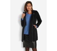 Wintermantel BONPRIX, Damen, Gr. 42, schwarz, Obermaterial: 88% Polyester, 10% Viskose, 2% Elasthan. Futter: 100% Polyester, bequem, Mäntel Wintermantel, aus Polyester, Viskose und Elasthan, mit Polye