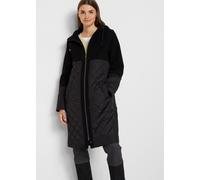 Wintermantel BONPRIX, Damen, Gr. 54, schwarz, Obermaterial: 88% Polyester, 10% Viskose, 2% Elasthan. Futter: 100% Polyester. Ärmelfutter: 100% Polyester, loose fit, Mäntel Wintermantel, aus Materialmi