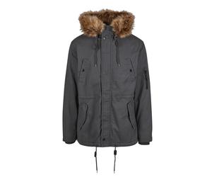 Wintermantel BRANDIT "Brandit Brandit Men Fish Tail Parka", Herren, Gr. M, antracite, 100% Baumwolle, Mäntel Wintermantel (61258316-M) antracite