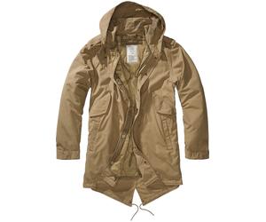 Wintermantel BRANDIT "Brandit Herren M51 US Parka", Herren, Gr. M, beige (camel), 73% Baumwolle, 27% Polyamid, Mäntel Wintermantel (85250510-M) camel