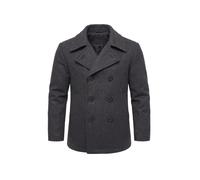 Wintermantel BRANDIT "Brandit Herren Pea Coat", Herren, Gr. XXL, anthrazit, 50% Wolle, 50% Polyester, Mäntel Wintermantel (11708145-XXL) anthrazit