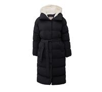 Wintermantel CIPO & BAXX "Cipo & Baxx Winterjacke WM145", Damen, Gr. M, schwarz, Obermaterial: 100% Polyester PES., relaxed fit, Rundhals, Mäntel Wintermantel, mit Gürtel und Kapuze (66582569-M) schwa