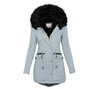 Wintermantel Damen Lang Elegant Warm Gefüttert Wasserdicht Winterparka Übergangsjacke Große Größen Winterjacke Kapuzenmantel Reisverschuss Übergangsmantel Parka Mit Kapuze Longjacke Übergangsparka